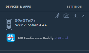 QRConference Buddy app在设备上的呈现